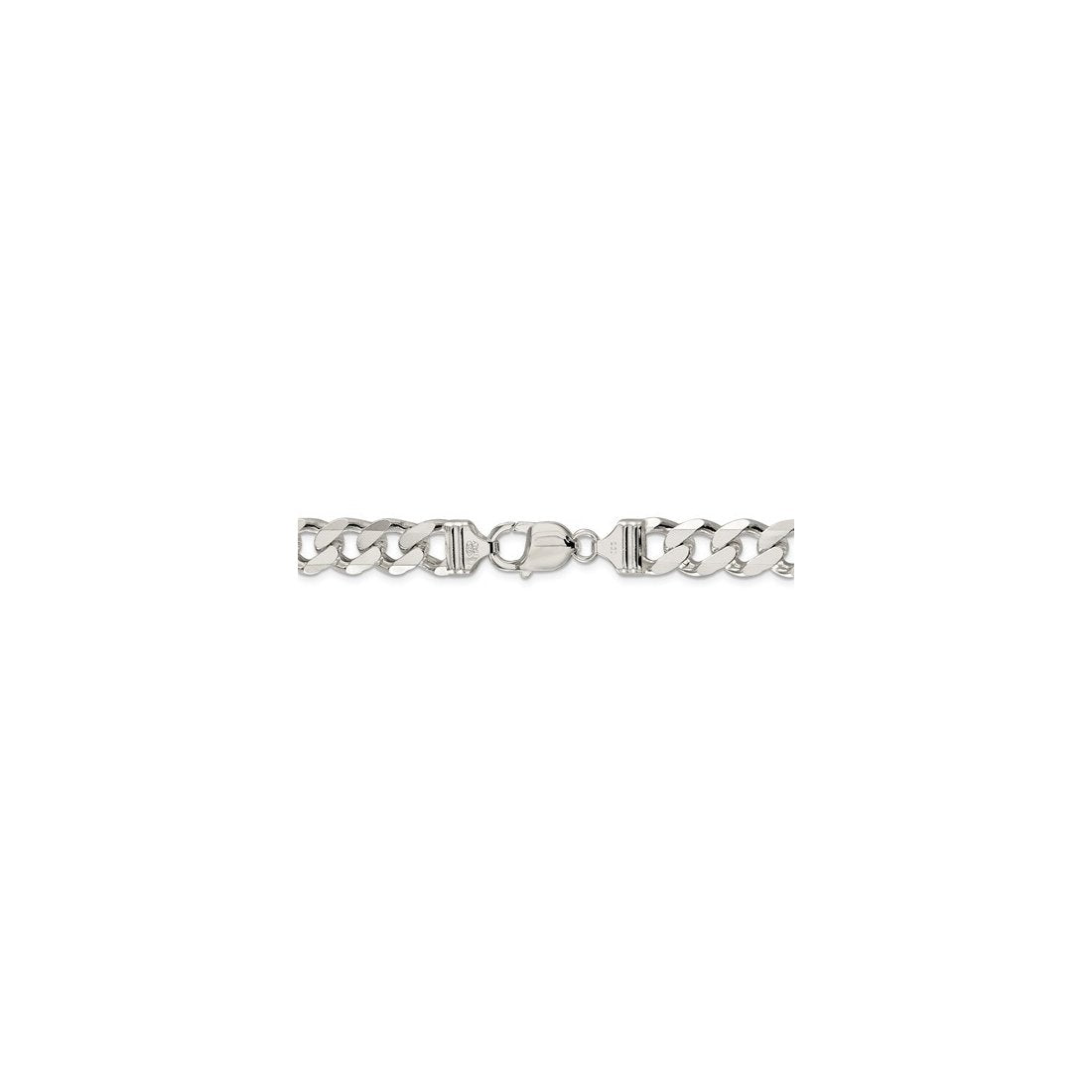 4MM 100 Curb Pave Link Chain .925 Solid Sterling Silver Sizes "7-30" Inches