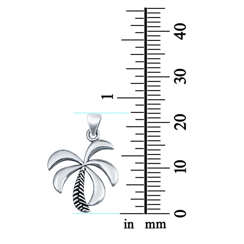 Palm Tree Pendant Charm Fashion Jewelry Gift 925 Sterling Silver