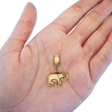 Real Elephant Charm Pendant 14K Yellow Gold 17mmX11mm 1gm