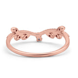 Art Deco V Design Eternity Wedding Rings Simulated CZ 925 Sterling Silver