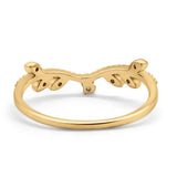 Art Deco V Design Eternity Wedding Rings Simulated CZ 925 Sterling Silver