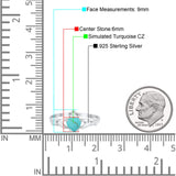 Heart Shape Simulated Cubic Zirconia Claddagh Wedding Ring 925 Sterling Silver