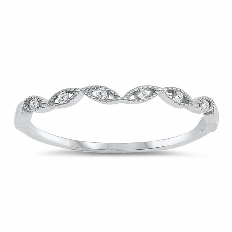 Fashion Midi Ring Round Cubic Zirconia 925 Sterling Silver Choose Color