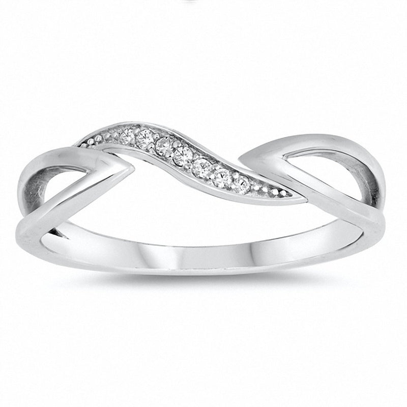 Fashion Ring Round Cubic Zirconia 925 Sterling Silver Choose Color