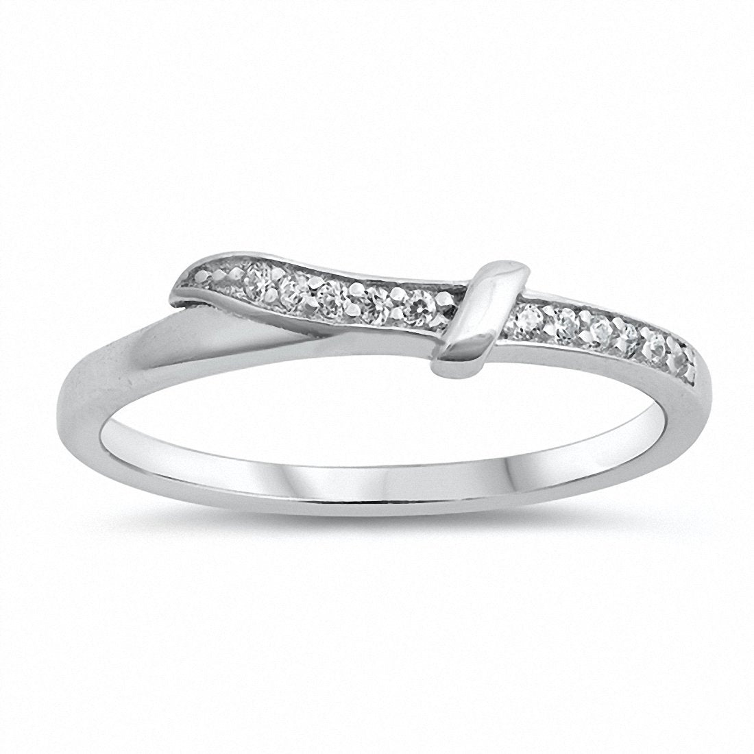 Fashion Simulated Cubic Zirconia Ring 925 Sterling Silver Choose Color