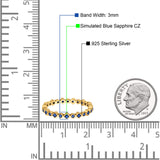 Stackable 2.5mm Full Eternity Art Deco Wedding Band Ring 925 Sterling Silver