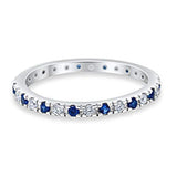 Eternity Wedding Art Deco Round Ring Simulated Cubic Zirconia 925 Sterling Silver