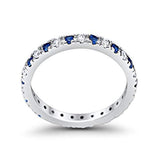Eternity Wedding Art Deco Round Ring Simulated Cubic Zirconia 925 Sterling Silver