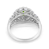 Fancy Art Deco Wedding Ring 925 Sterling Silver Round Simulated Cubic Zirconia