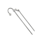 1MM Adjustable Snake Rhodium Chain .925 Solid Sterling Silver Sizes 22"