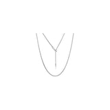1MM Adjustable Snake Rhodium Chain .925 Solid Sterling Silver Sizes 22"