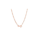 1.5MM 040 Figaro Rose Gold Chain .925 Sterling Silver Length "16-22" Inches
