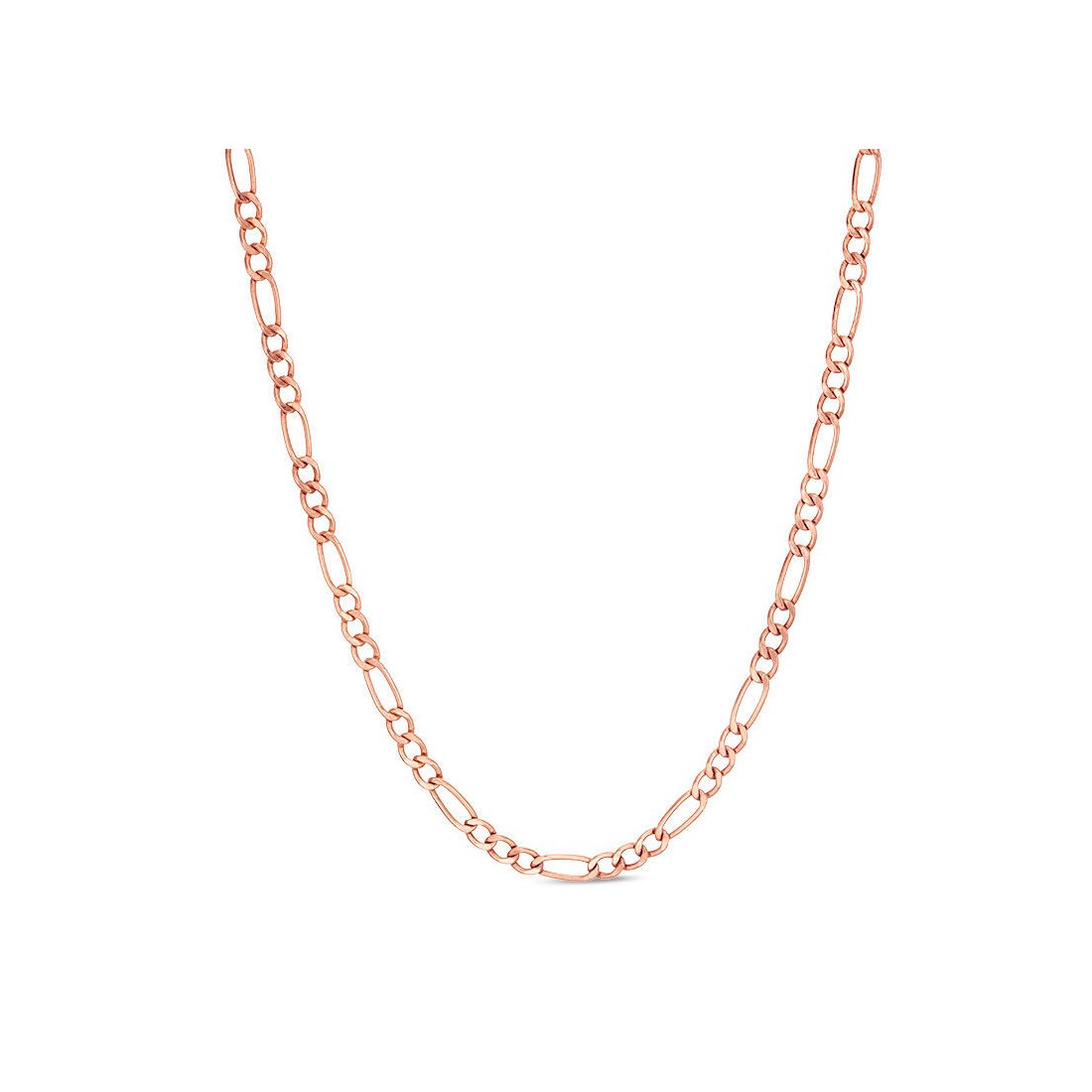 1.5MM 040 Figaro Rose Gold Chain .925 Sterling Silver Length "16-22" Inches