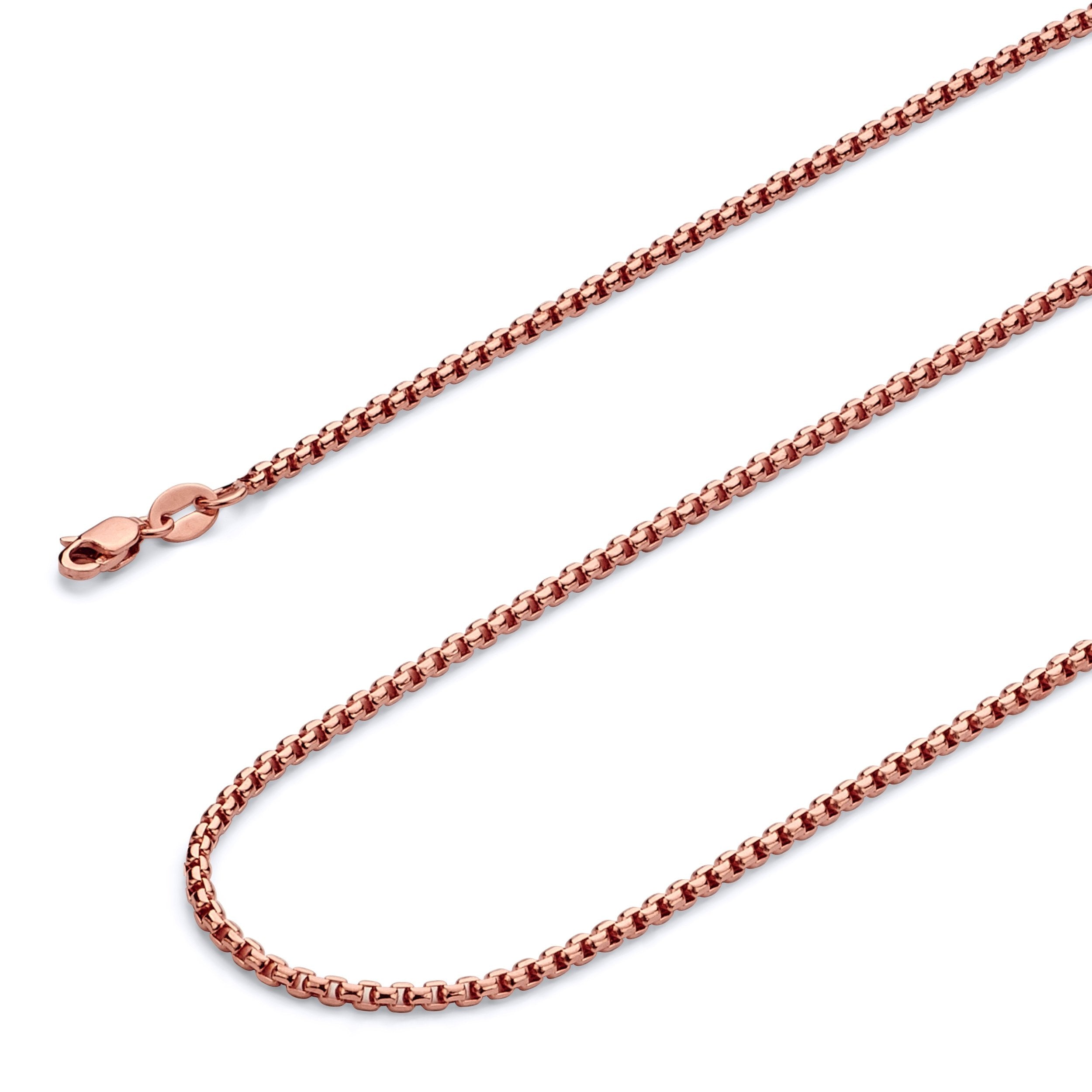 Round Box Chain Rose Gold