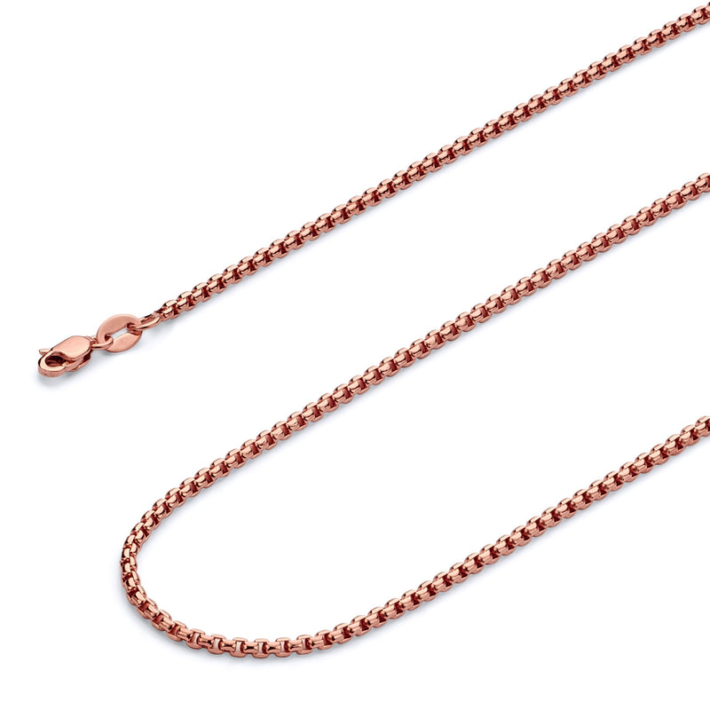 Round Box Chain Rose Gold