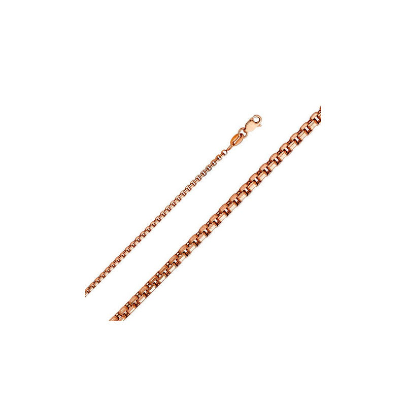 Round Box Chain Rose Gold