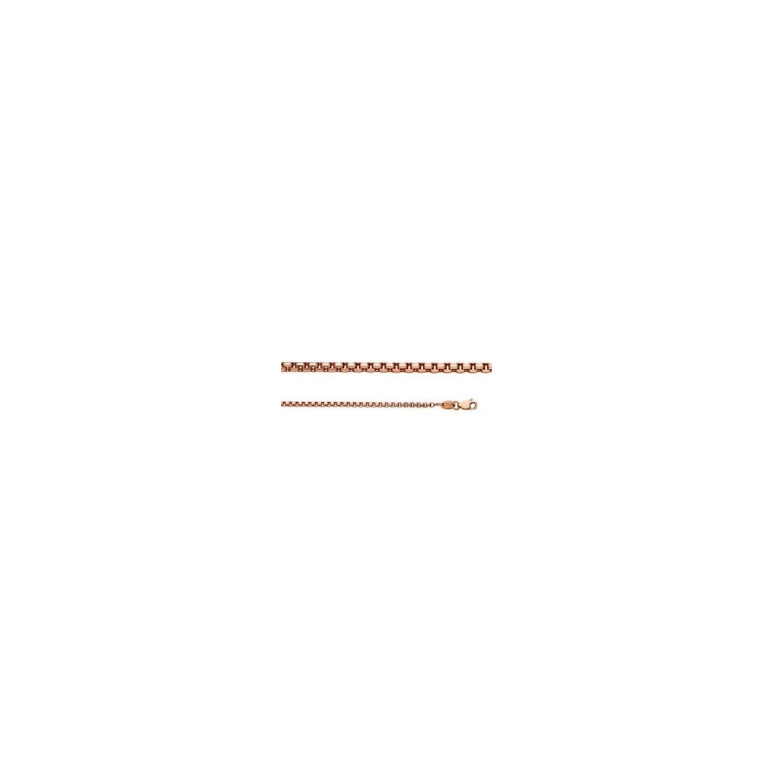 Round Box Chain Rose Gold