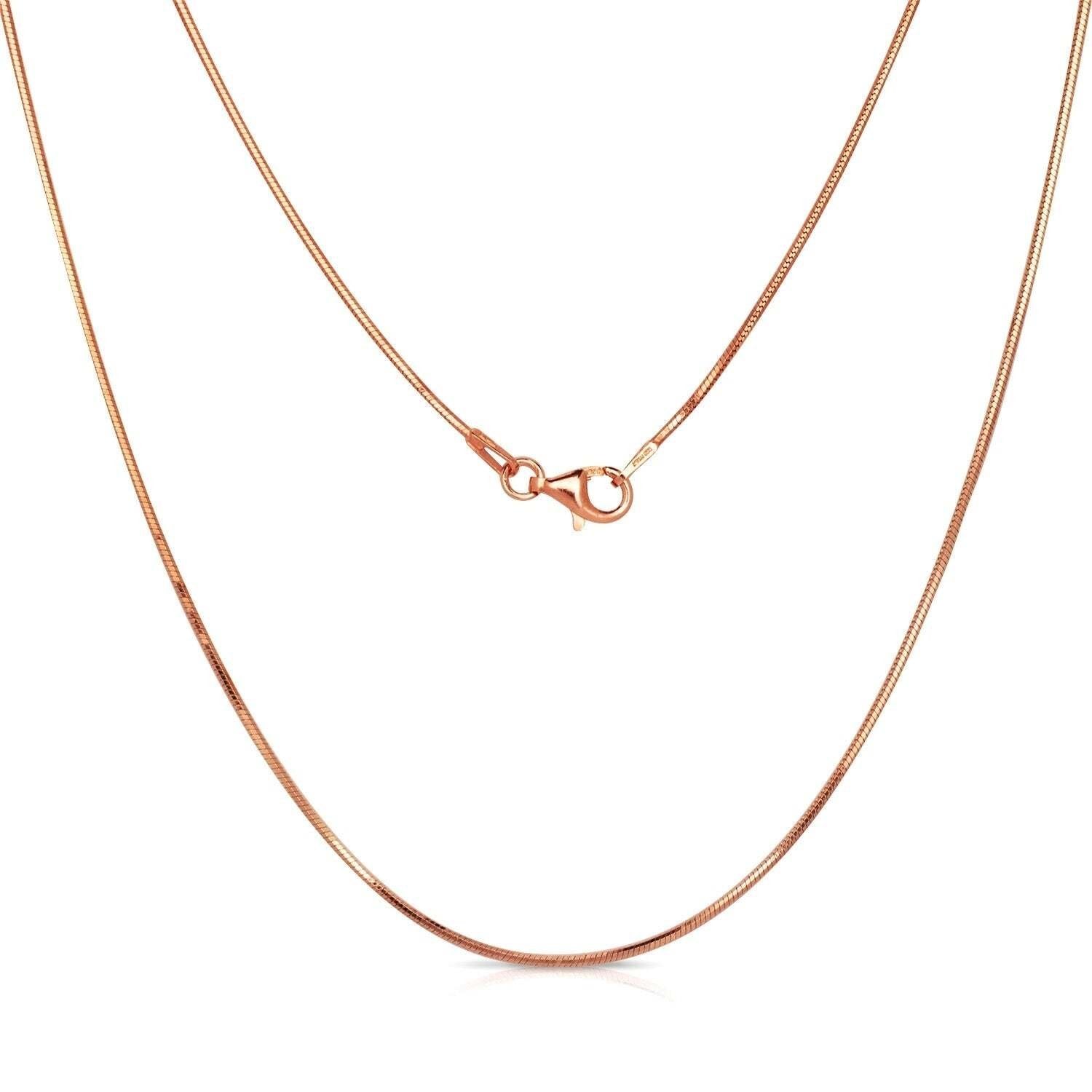 8 Sided Snake Chain Rose Gold Plated