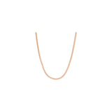 0.7MM Square Snake Chain Rose Gold 925 Sterling Silver 16- 22 Inches