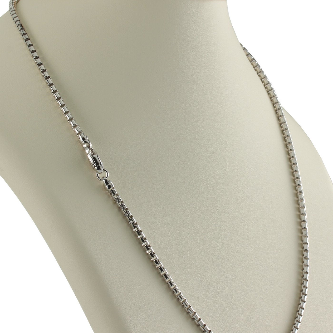 5.1MM Round Box Chain .925 Solid Sterling Silver Sizes "8-28"