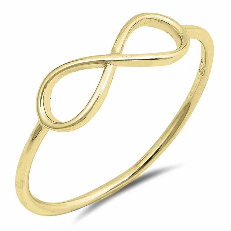 Infinity Plain Band Ring Simple Plain 925 Sterling Silver Choose Color
