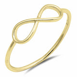 Infinity Plain Band Ring Simple Plain 925 Sterling Silver Choose Color