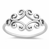 Celtic Filigree Band Ring 925 Sterling Silver Simple Plain