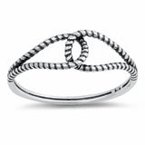 Braided Cable Twisted Rope Band Interlocking 925 Sterling Silver Choose Color