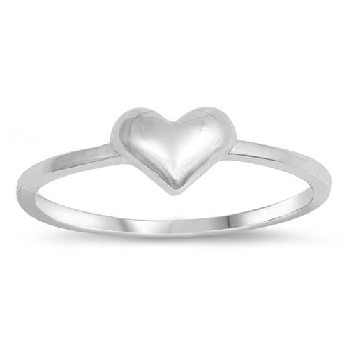 Petite Dainty Heart Band Ring 925 Sterling Silver Choose Color