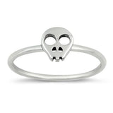 Skull Head Band Ring 925 Sterling Silver Choose Color