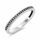 2mm Band Solid Oxidized Bali Design 925 Sterling Silver Choose Color