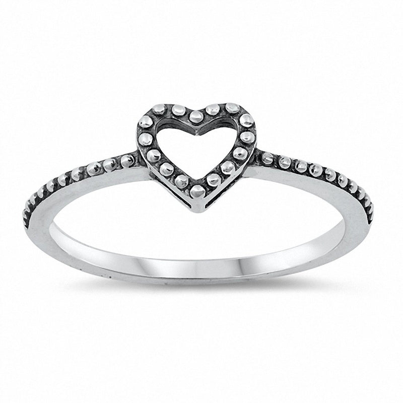 Bali Heart Promise Ring Band Solid 925 Sterling Silver Choose Color