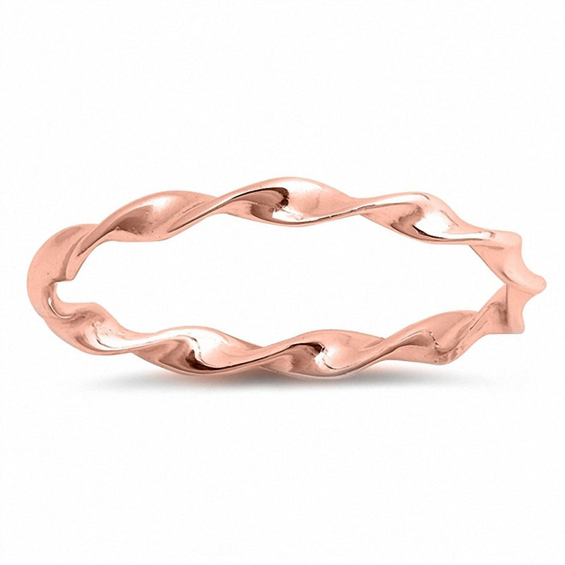 Twisted Band 925 Sterling Silver Choose Color Choose Color