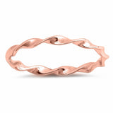 Twisted Band 925 Sterling Silver Choose Color Choose Color