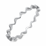 2mm Wave Design Band 925 Sterling Silver Choose Color