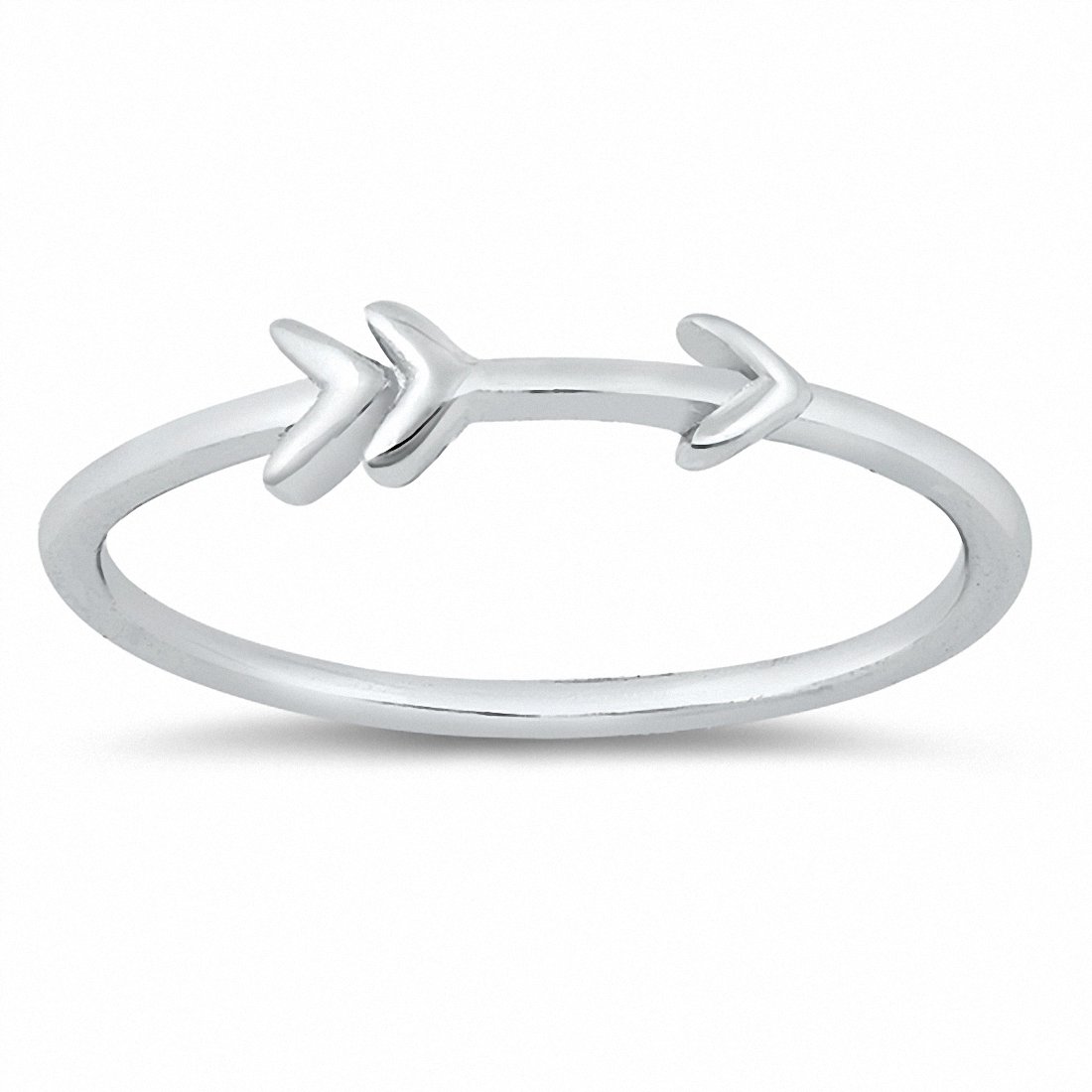 Sideways Arrow Ring Band Solid 925 Sterling Silver Choose Color