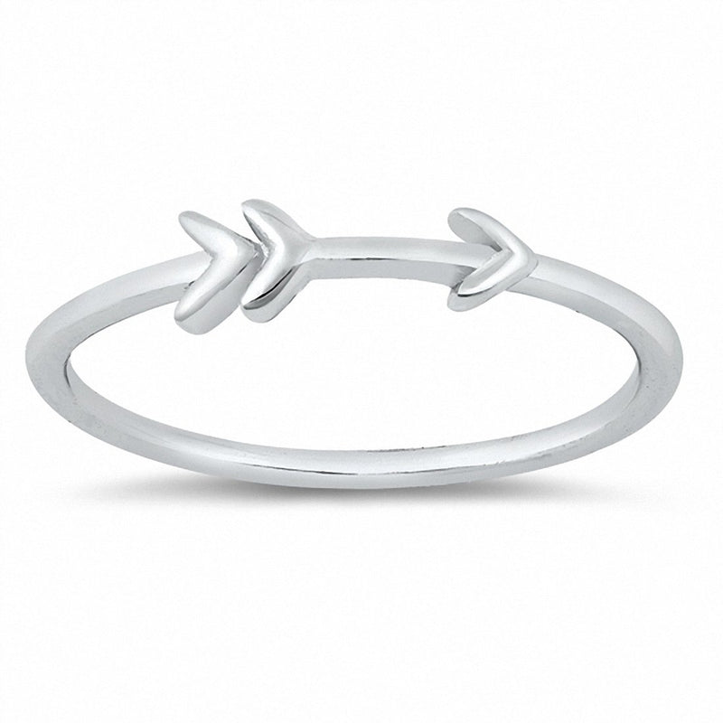 Sideways Arrow Ring Band Solid 925 Sterling Silver Choose Color