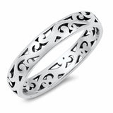 4mm Vines Band Wedding Band Men Women Unisex 925 Sterling Silver Choose Color