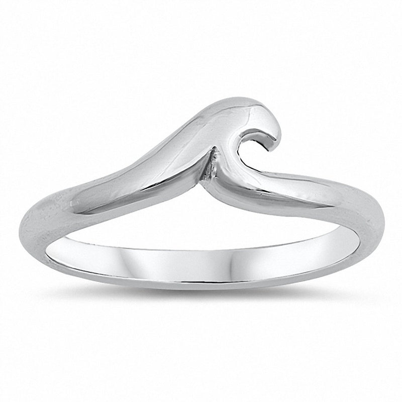 Wave Band Ring 925 Sterling Silver Choose Color