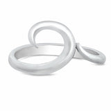 12mm Wave Ring Band 925 Sterling Silver