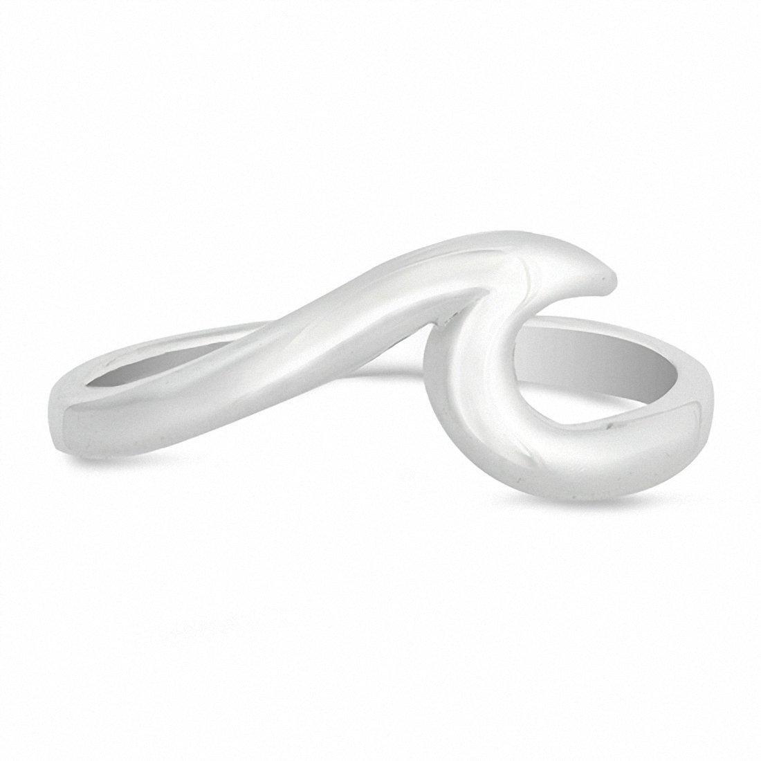 Ocean Beach 8mm Wave Ring Band Solid 925 Sterling Silver Choose Color