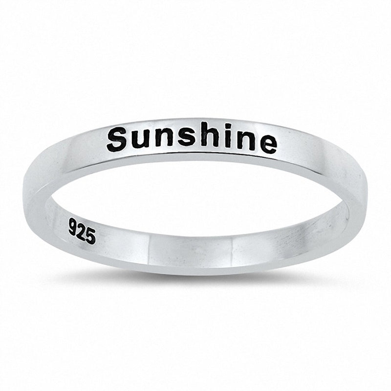 2.5mm Sunshine Band Ring 925 Sterling Silver Choose Color