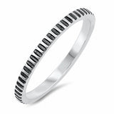 2mm Stripe Band Ring Oxidized Solid 925 Sterling Silver Choose Color