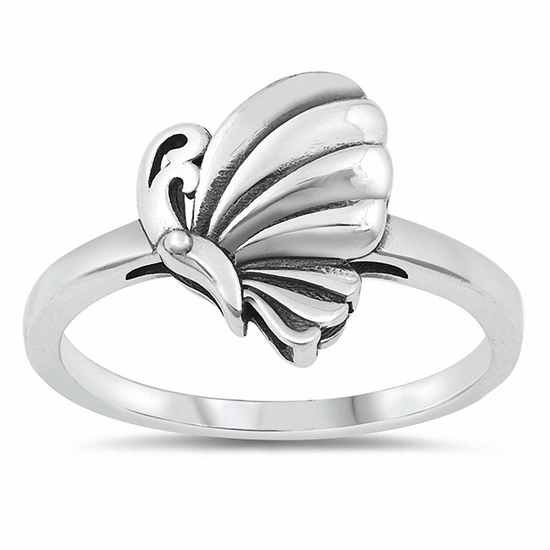 Butterfly Ring Band Solid 925 Sterling Silver Choose Color