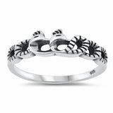 Snakes Band Ring Oxidized Solid 925 Sterling Silver Choose Color