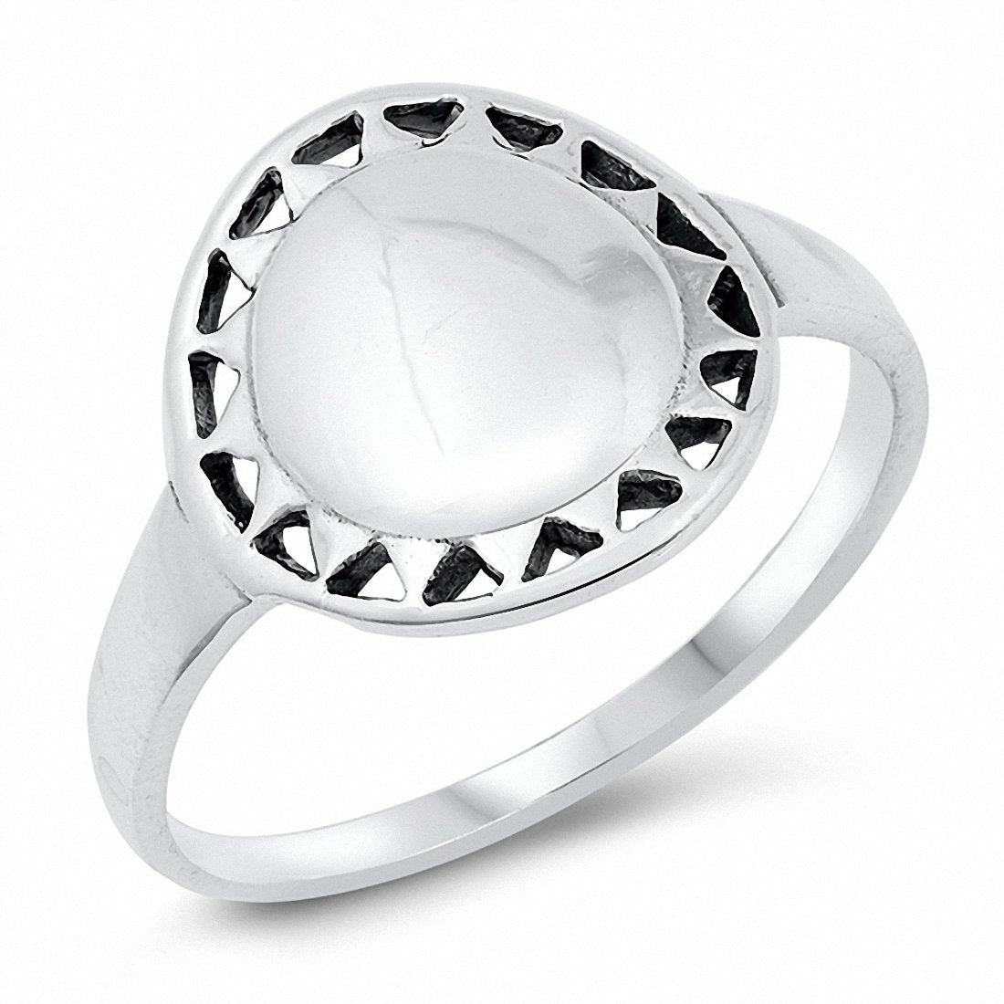 Sun Ring Band Solid 925 Sterling Silver Choose Color