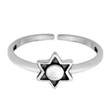 Sun Toe Ring Adjustable Band 925 Sterling Silver (6mm)