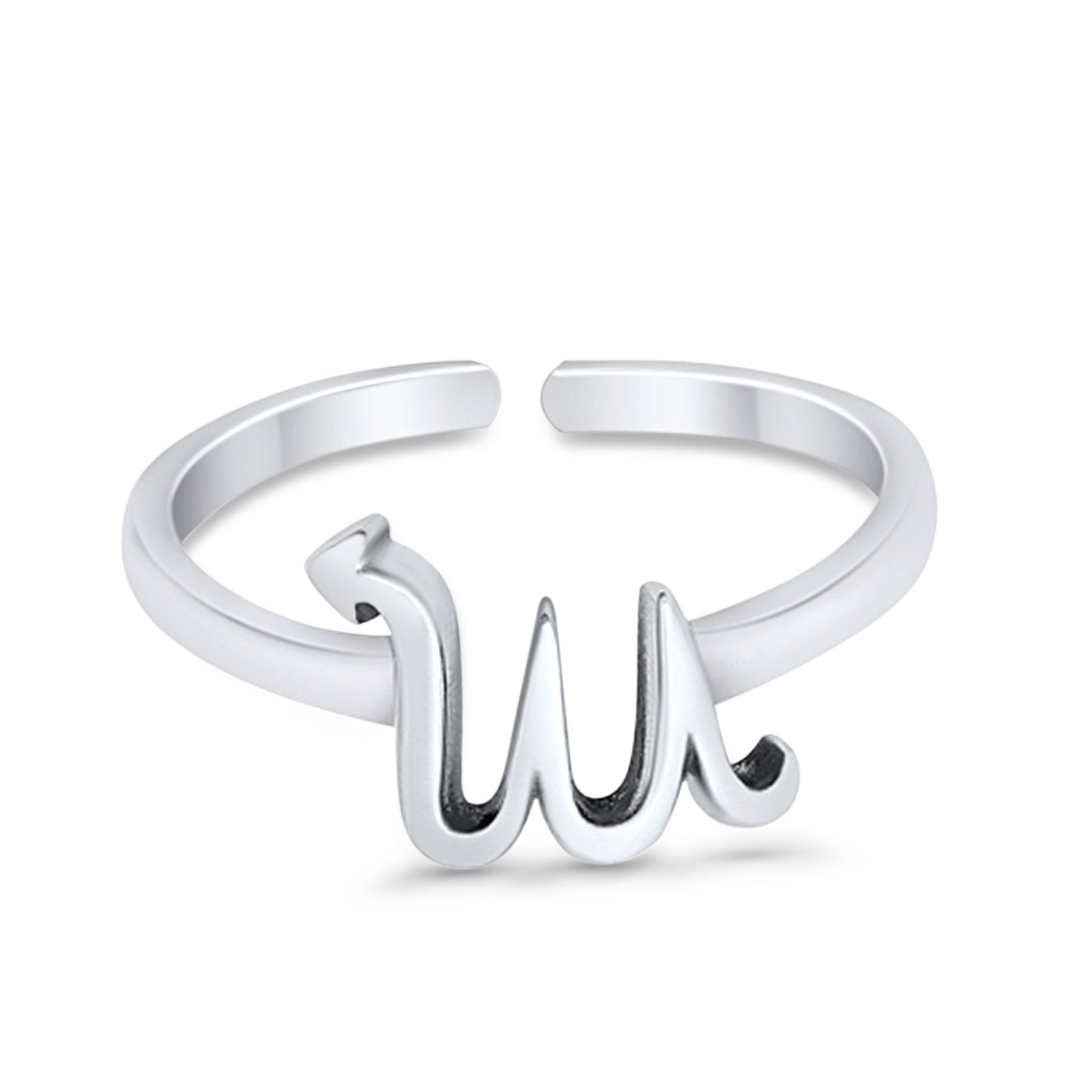 Scorpio Zodiac Sign Toe Ring Adjustable Band 925 Sterling Silver (7mm)