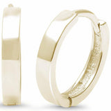 12mmx2mm Plain Huggie Hoop Earrings Earrings 925 Sterling Silver Choose Color