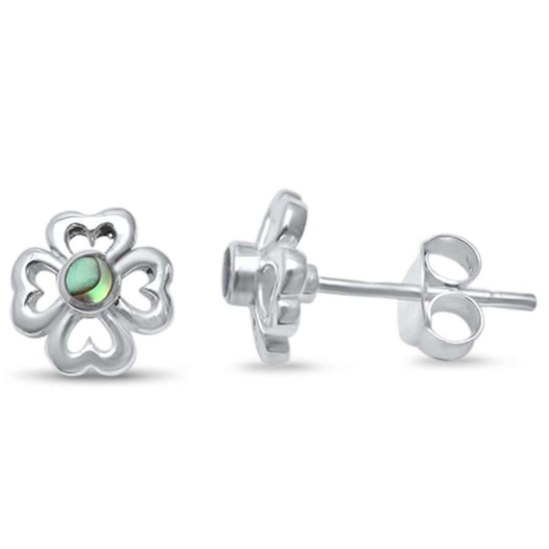 Flower Stud Earrings 925 Sterling Silver Choose Color